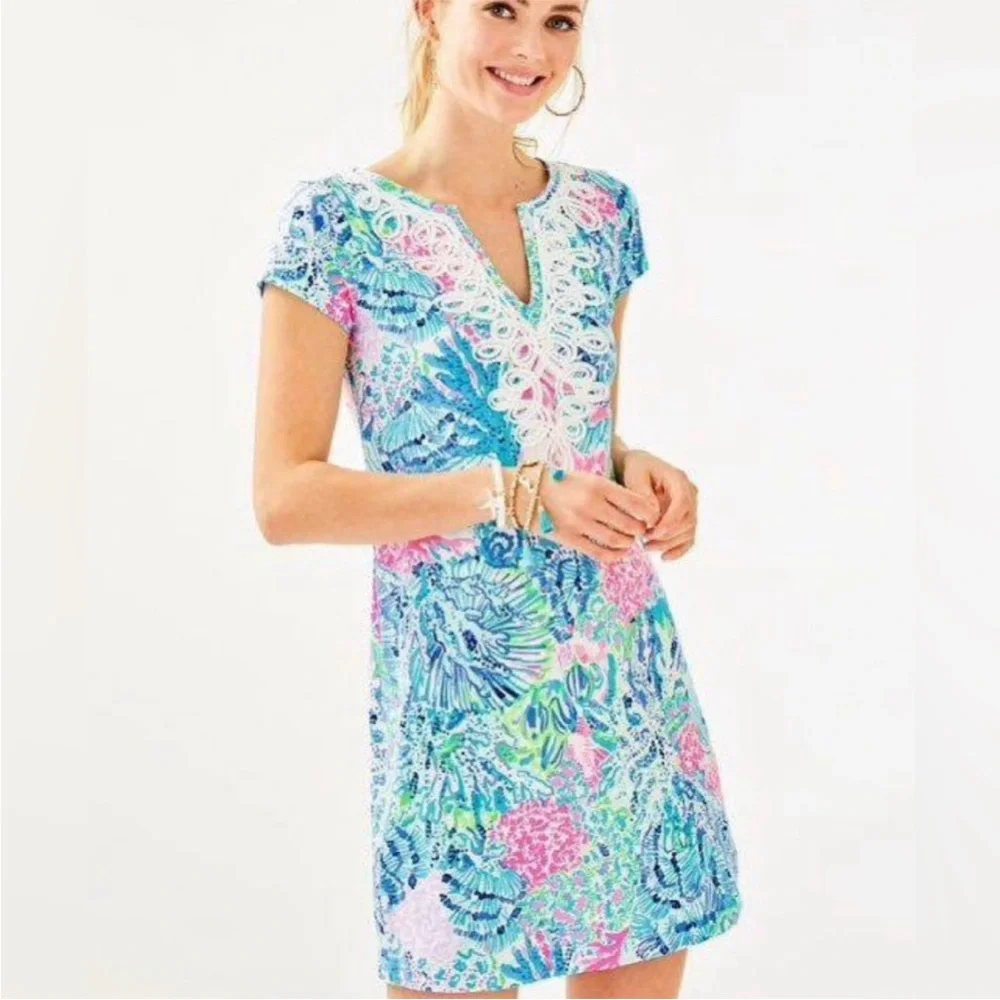 Lilly Pulitzer Brewster T-Shirt Dress SZ XS Sink Or Swim